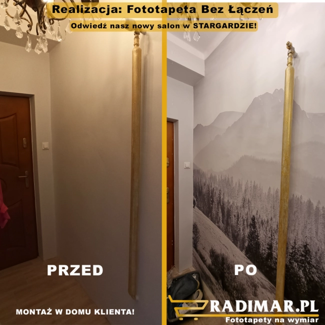 Fototapeta GÓRY CZARNO BIAŁE BEZ ŁĄCZEŃ  - REALIZACJA RADIMAR